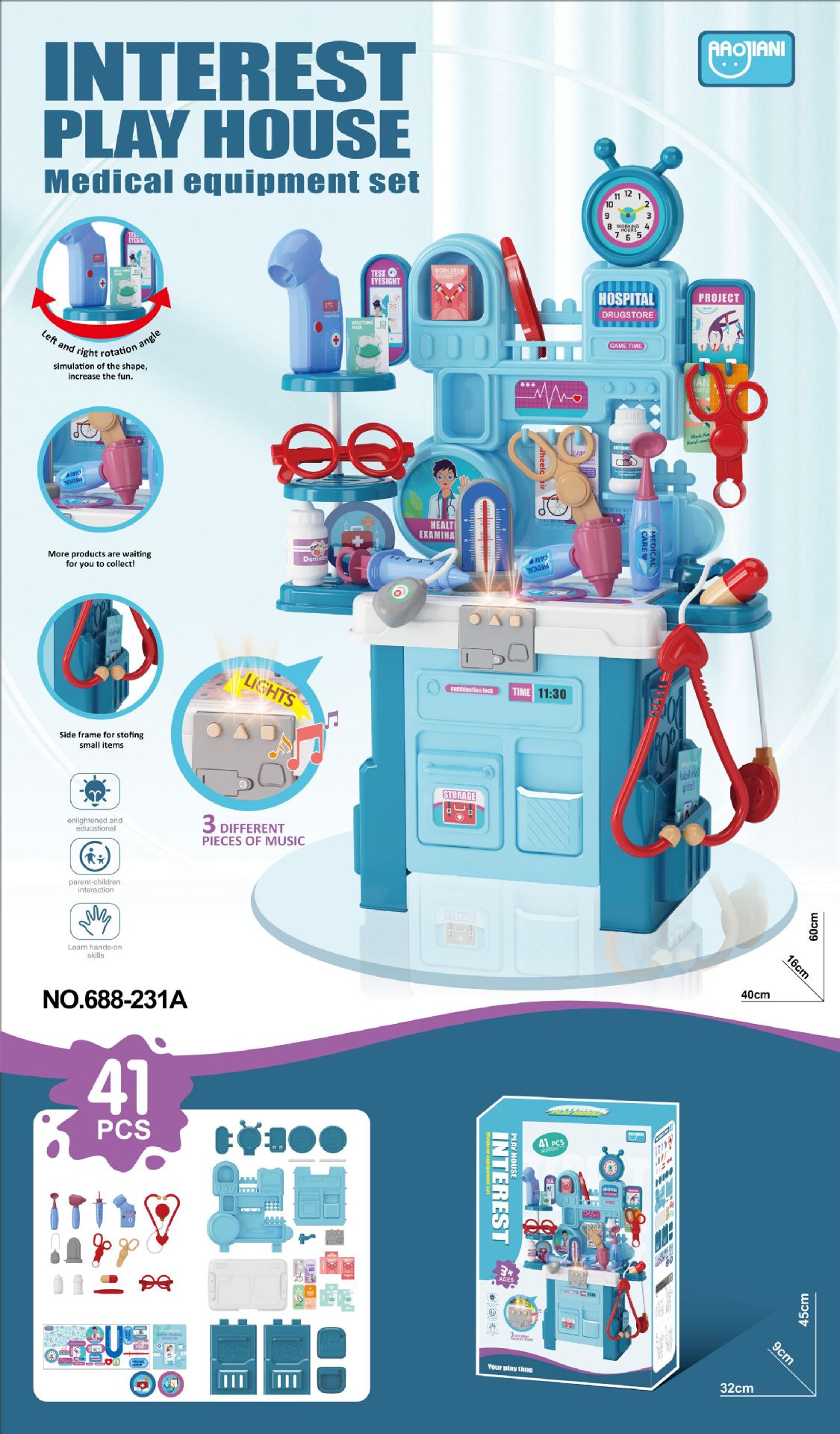 688-231 의료 도구 테마(상자 전체 최소 주문량, 상자당 24개 상자)