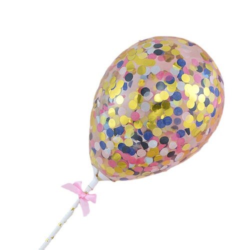 Birthday cake decoration balloons transparent round balloons breeze party dessert table insert sign Ins sparkling cake balloons