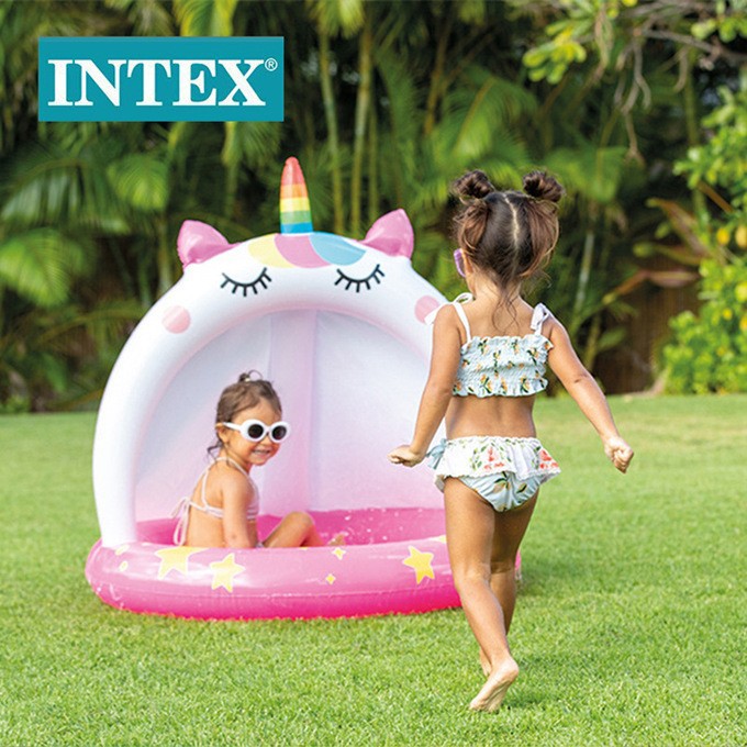 Надувной детский бассейн с навесом INTEX Mushroom Pool