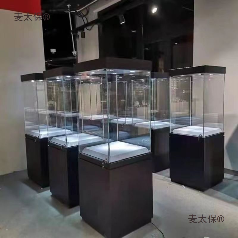 博物馆展柜瓷器精品木质展示柜独立珠宝首饰玻璃柜台展览柜麦太保