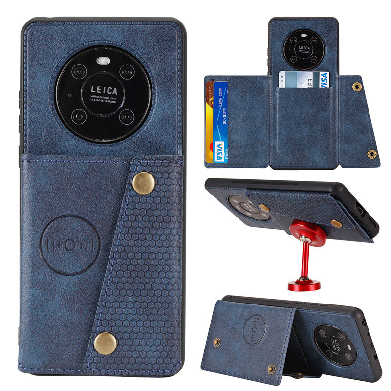 Suitable for Huawei mate60 mobile phone case mate50 with card holder card change can be car mate40 magnetic suction men