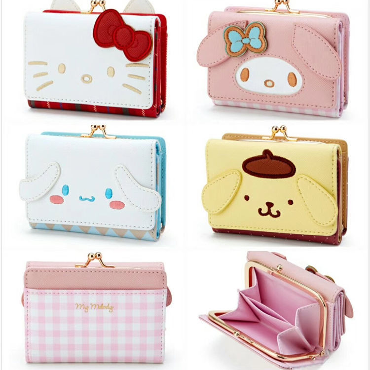 Multi-functional folding short wallet animal PU leather change clip mini cartoon cute girl birthday gift Multi-functional folding short wallet animal PU leather change clip mini cartoon cute girl birthday gift