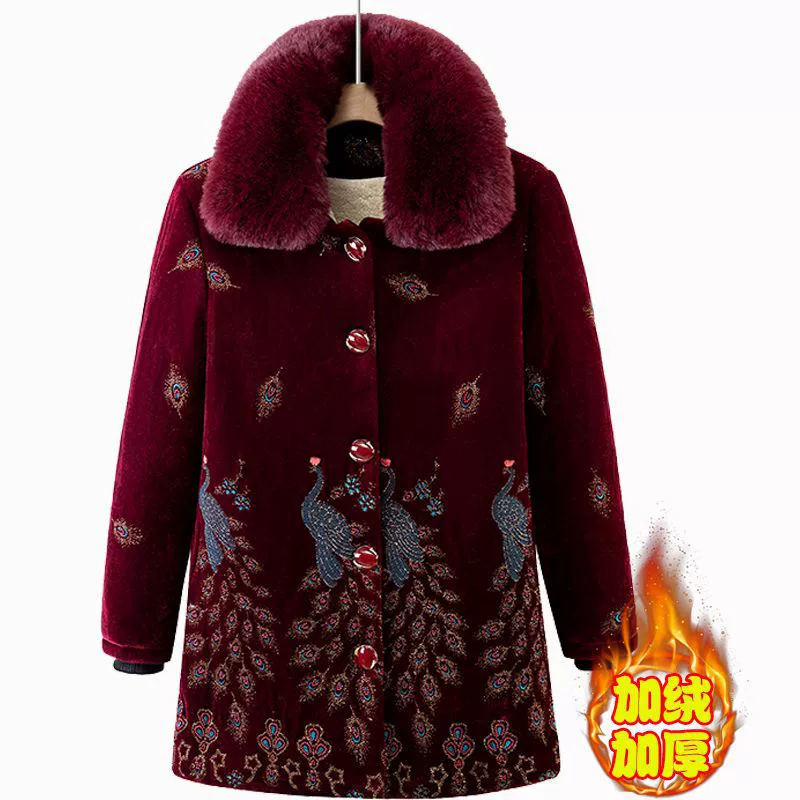 Demi-season winter warm down jacket, for middle age