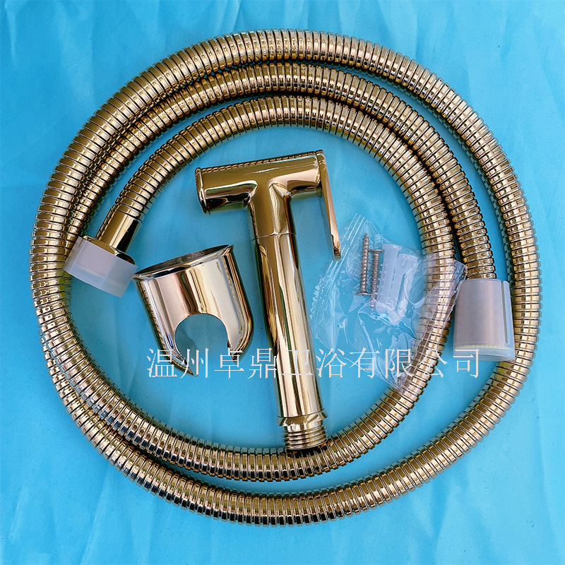 Transfronteriza de cobre traje limpiador de las mujeres de oro titanio inodoro pistola Baño de mano Booster cuerpo limpiador shattaf