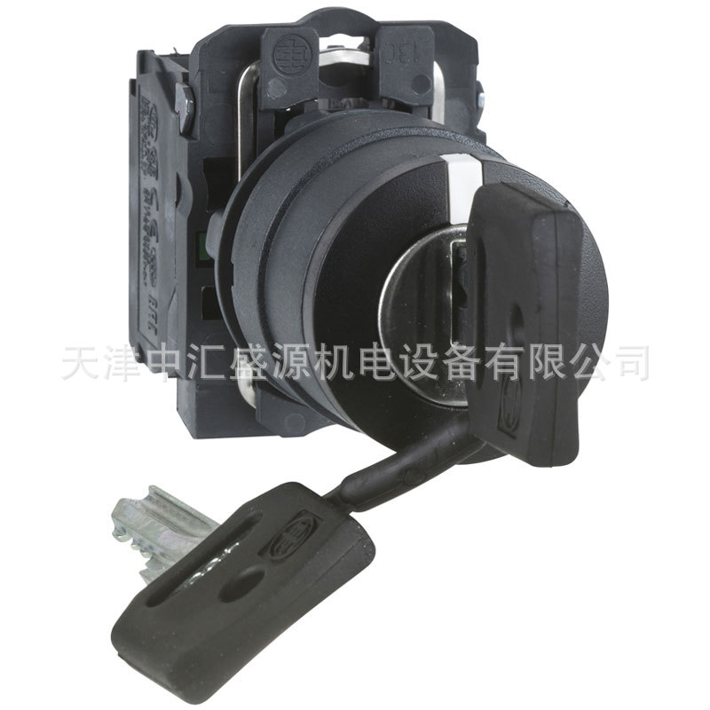 XB5AG33C钥匙开关2常开黑色ZB5AZ103C+ZB5AG3C钥匙开关