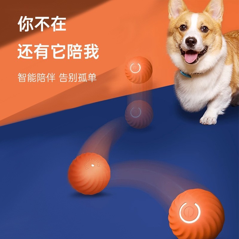Juguete para perros con bola de salto gravitacional transfronteriza, bola resistente a morder, artefacto para perros eléctrico, auto-alivio, juguete para gatos para mascotas image 3