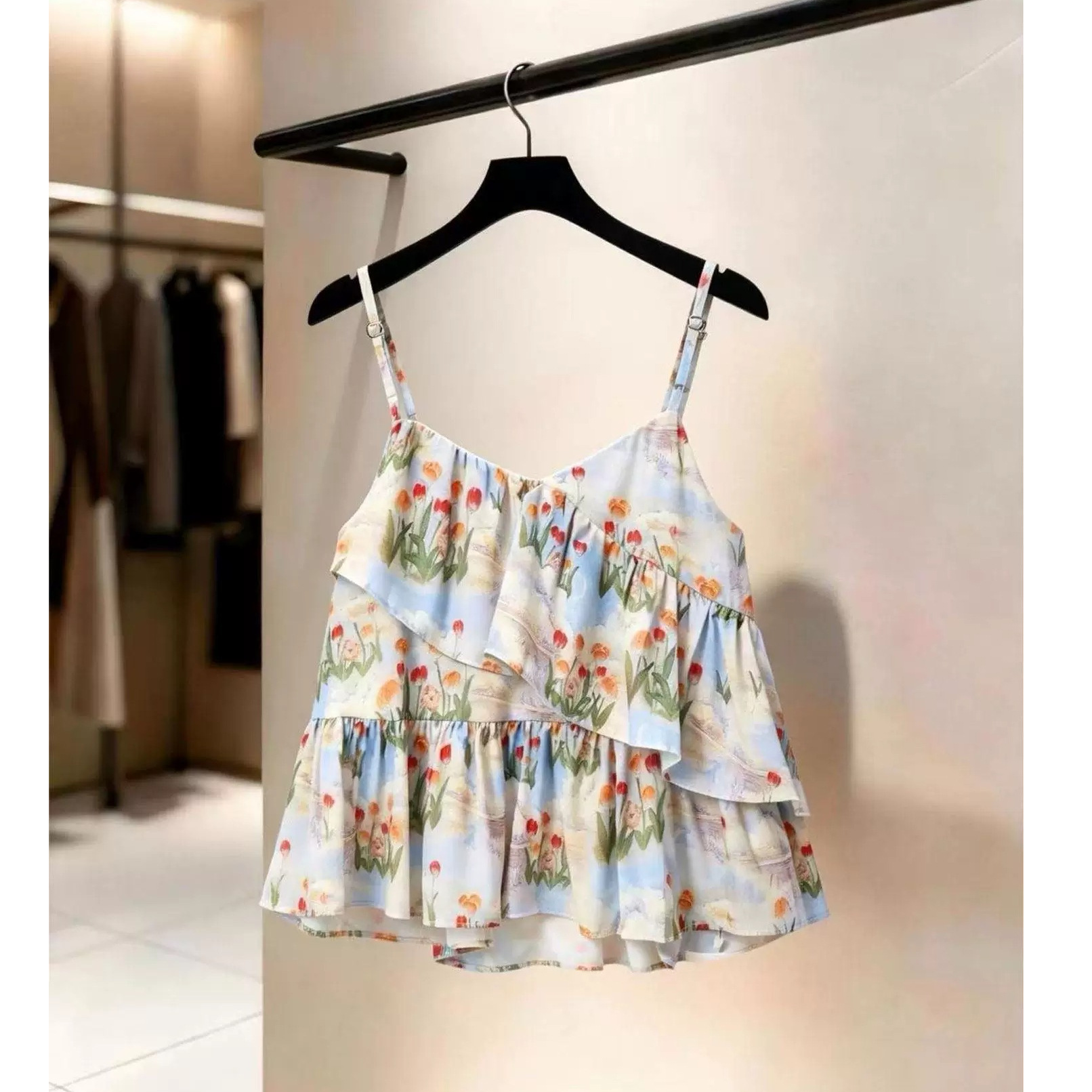 2026 Summer New Arrival Versatile Loose Sweet and Youthful Top Fashionable French Ruffle Sleeveless Camisole Vest for Women