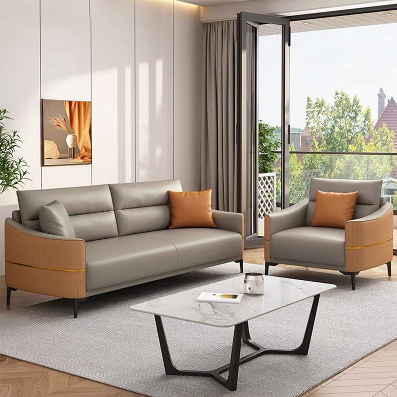 办公沙发时尚休闲商务简约现代办公室会客商铺接待休息区茶几定制