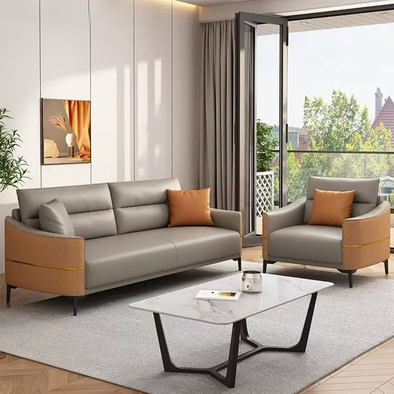 办公沙发时尚休闲商务简约现代办公室会客商铺接待休息区茶几定制