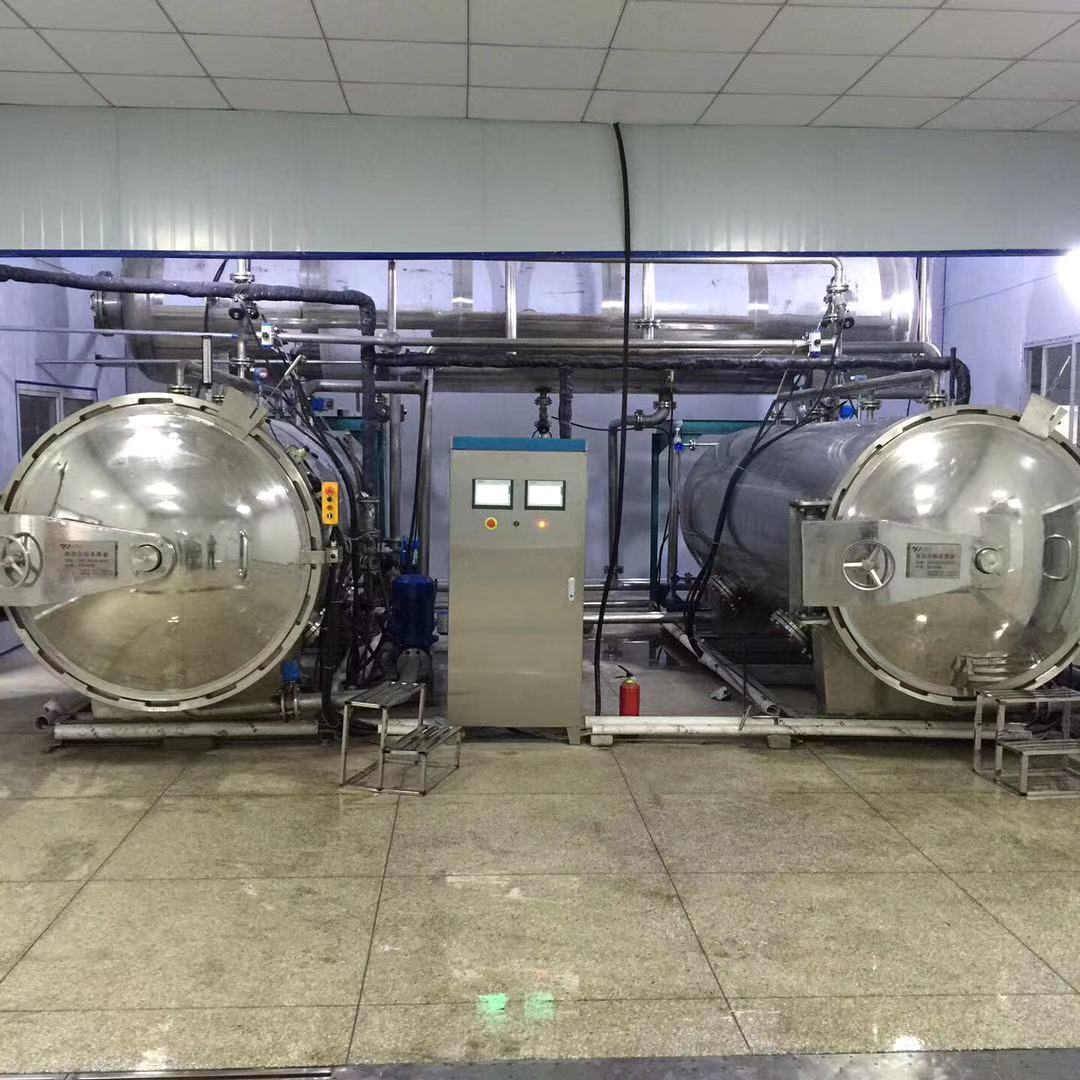 温州厂家双锅并联杀菌釜水浴式杀菌锅喷淋式灭菌锅不锈钢杀菌设备