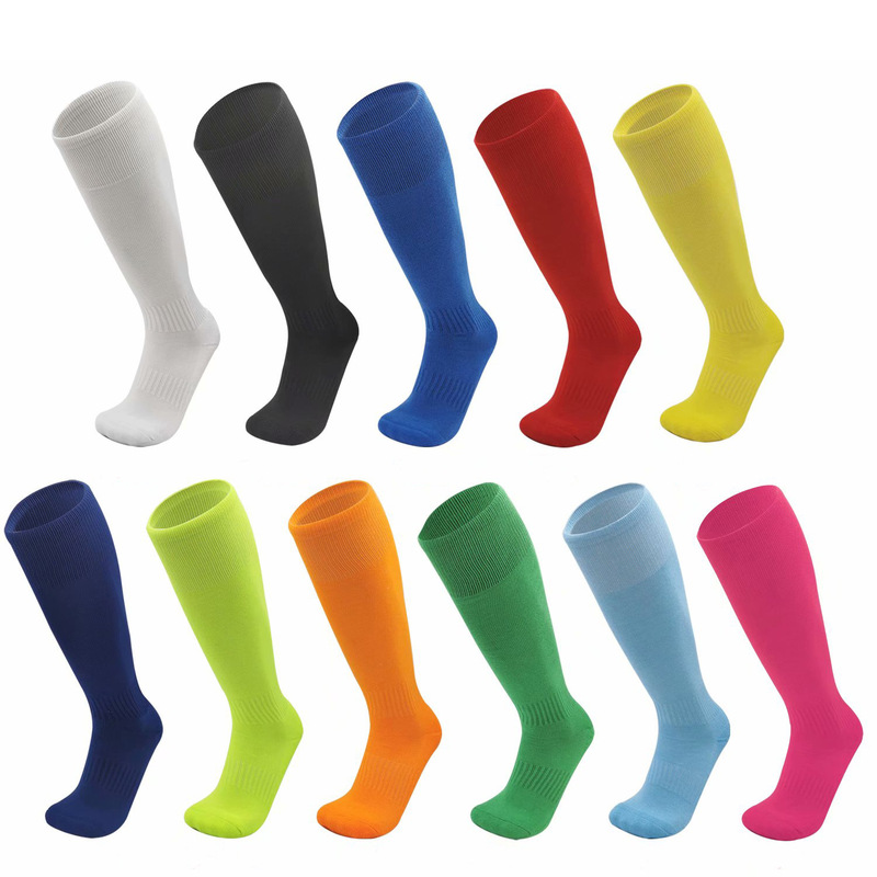 Customized World Cup Solid Color Over-The-Knee Football Socks for Adults, Children, and Elementary School Students, Thickened Towel Bottom Sports Socks, Baseball Socks