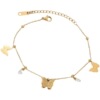 Golden brand ankle bracelet stainless steel, 2022, does not fade, 18 carat, simple and elegant design, internet celebrity