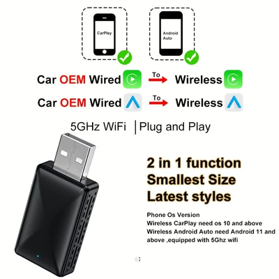 wireless Android Auto connectivity – Simsiz CarPlay və Android Auto