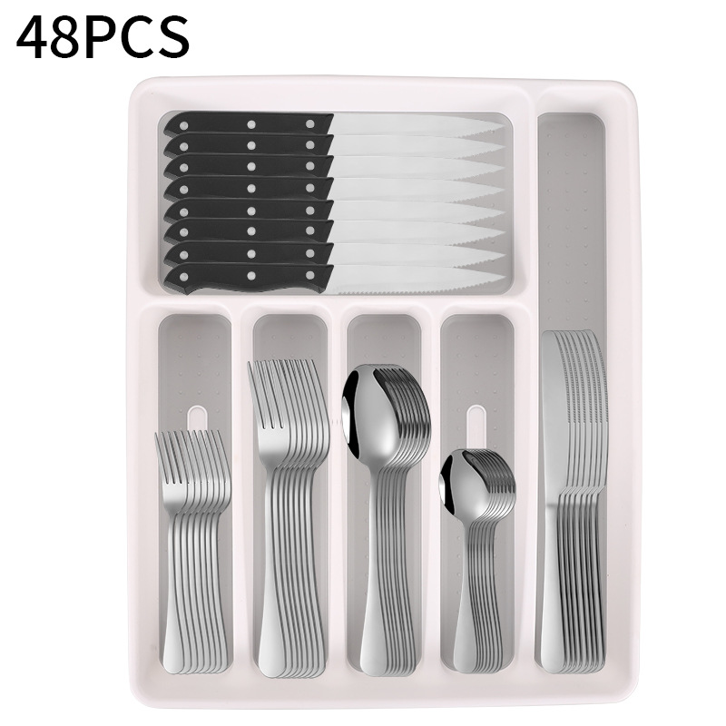 실버 [수납상자*1+식기 6개 구성품*8]