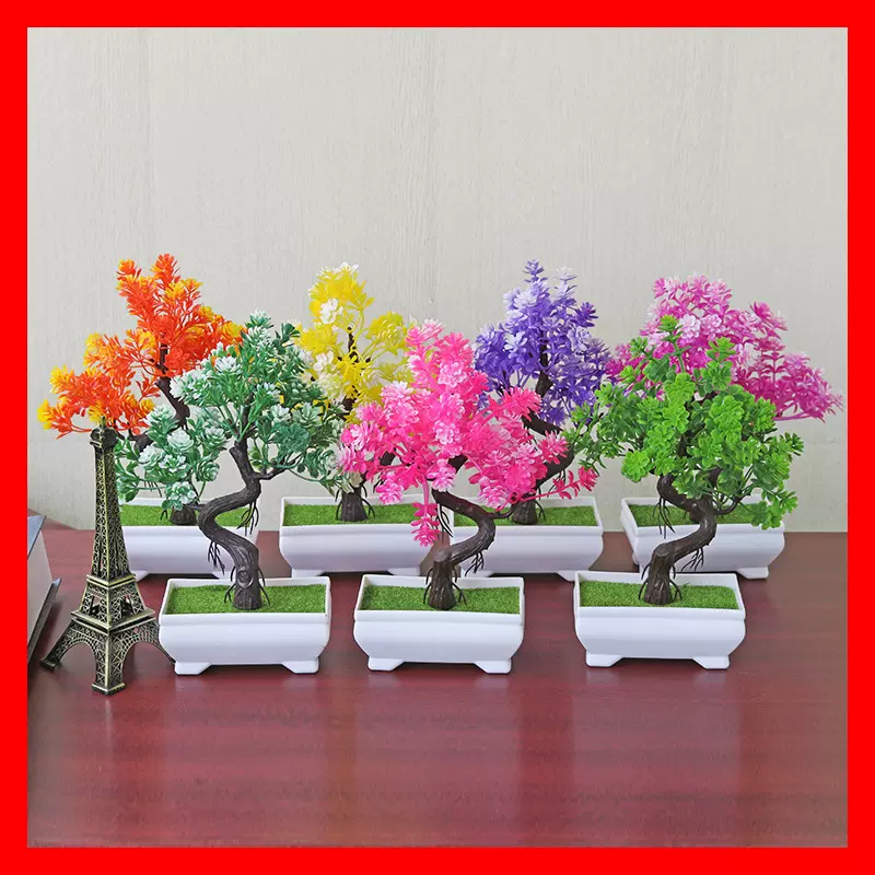 仿真小盆栽植物带盆办公室咖啡厅假花小摆件摄影假绿植盆景批发