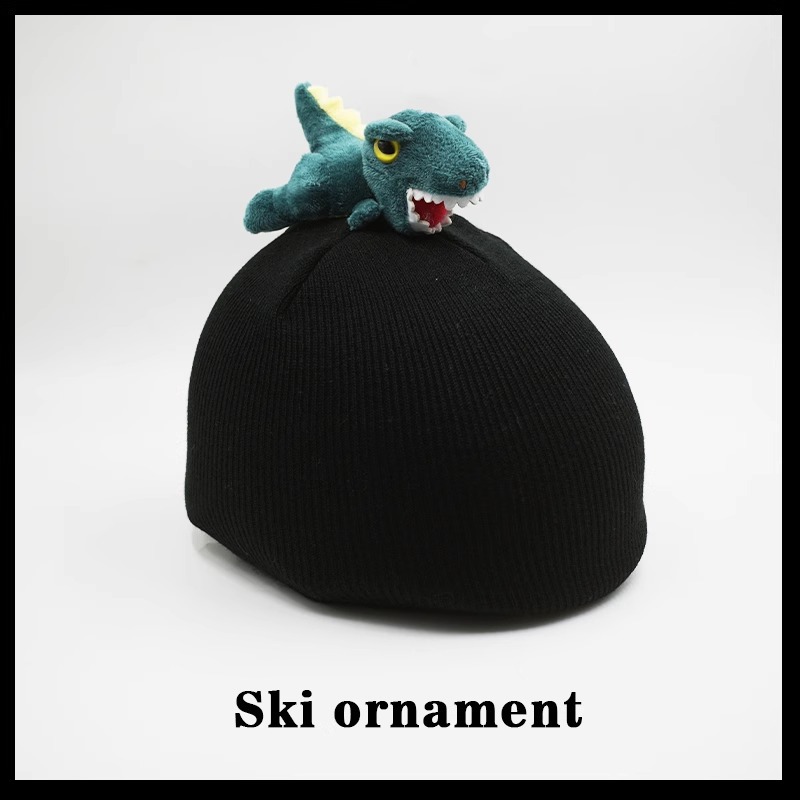Tyrannosaurus Rex Helmet Cover Windproof Winter Warm Hat Handmade