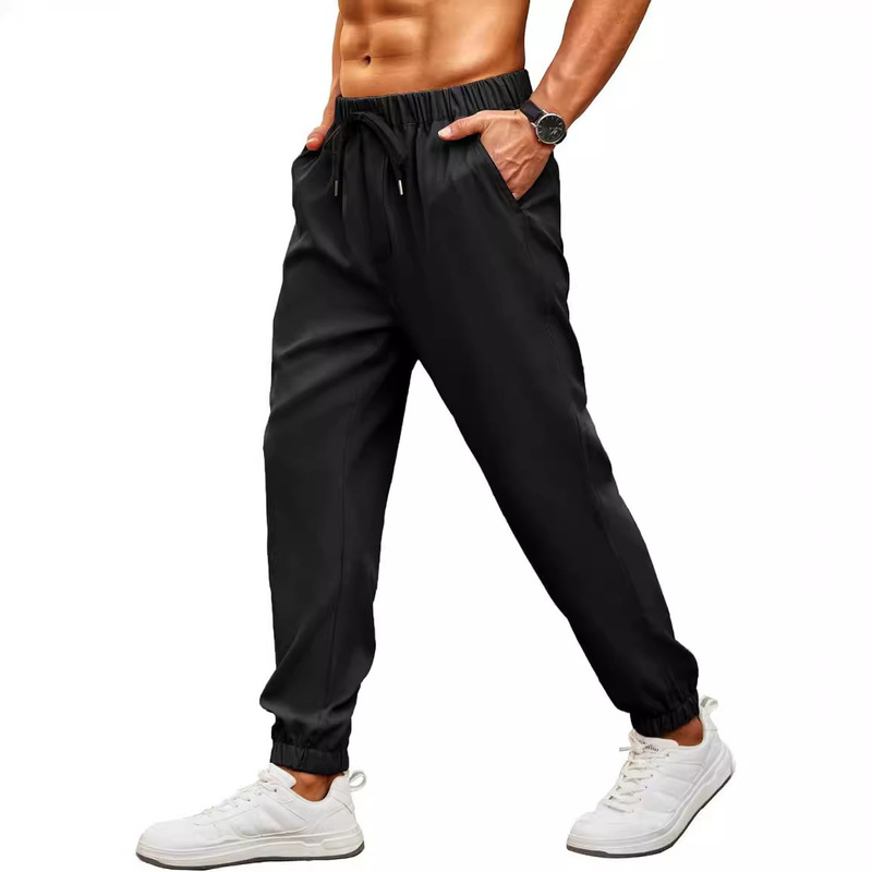European and American Amazon New Men's Joggers Regular Fit Casual Pants Lightweight Elastic Waistband Pants with Pockets