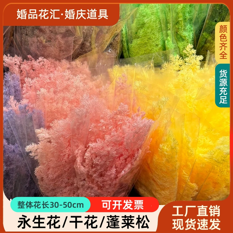 Yongsheng Penglai Pinus Сухая цветочная свадебная аудитория украшение DIY материал пакет букет с сопроводительным материалом