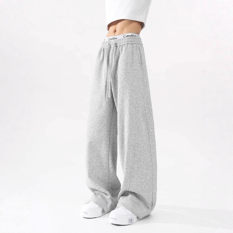 American-Style Diagonal Splicing Curved Blade Sports Sweatpants for Men, Autumn Heavy Anti-Pilling Drapey Wide-Leg Versatile Casual Long Pants American-Style Diagonal Splicing Curved Blade Sports Sweatpants for Men, Autumn Heavy Anti-Pilling Drapey Wide-Leg Versatile Casual Long Pants