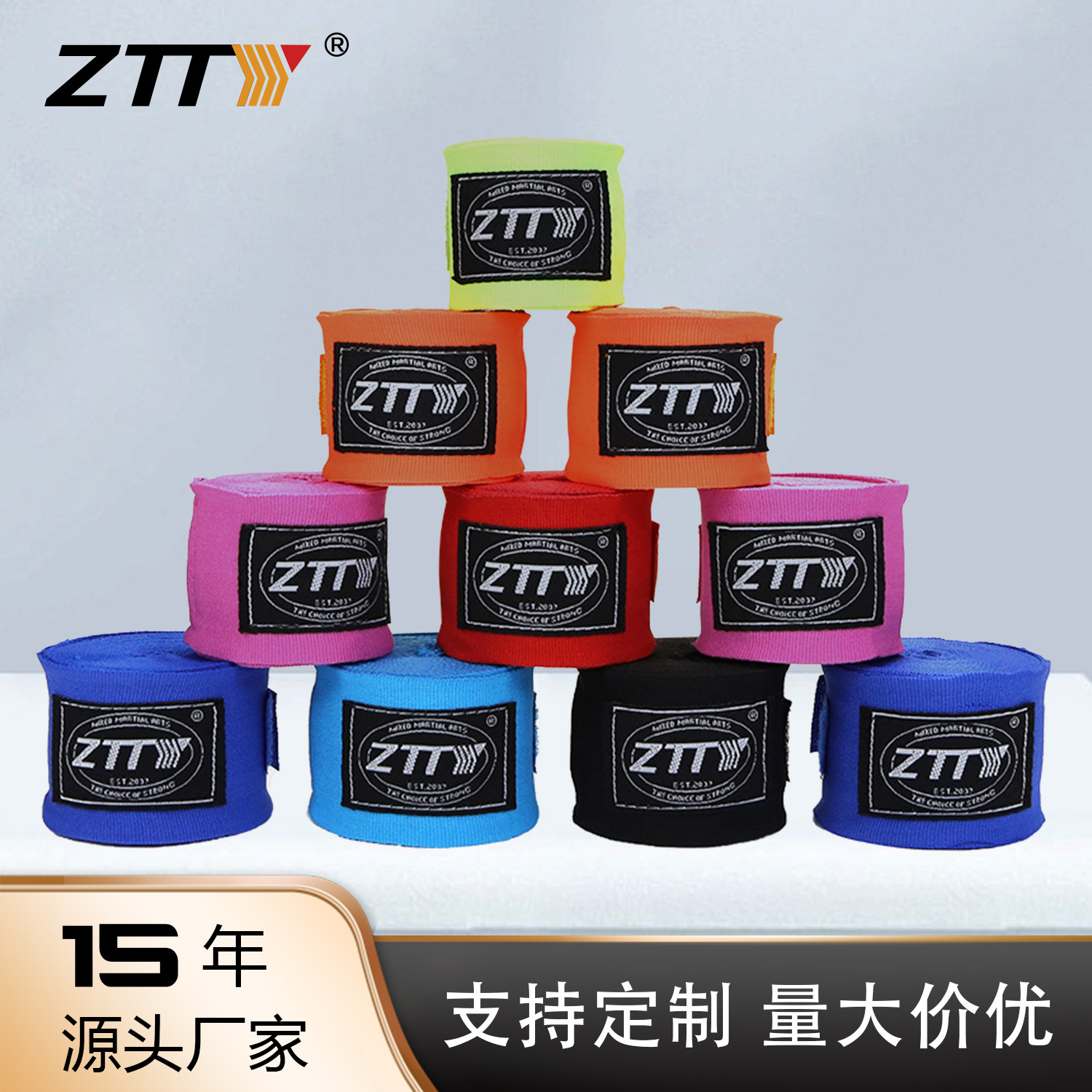 ZTTY boxing correas microbalas boxing vendajes Muay Thai Fighting Fighting Sanda equipo de protección deportiva cinturón de mano envuelto 3 metros