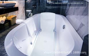 PVC Foam Bathtub Cushion with Empty Pillow Suction Cup Non-slip Bathtub Cushion Cushion Shower Non-slip Foot Pad 36*125