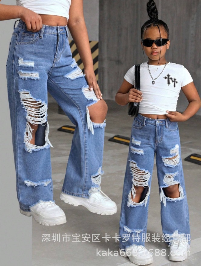 Comercio exterior transfronterizo ropa infantil jeans misceláneos niños al por mayor KIDS JEANS Amazon shein ropa infantil