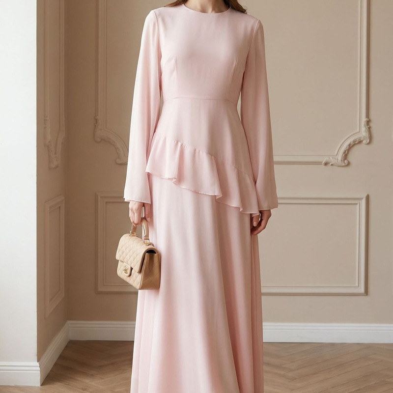 Cross-Border Foreign Trade Turkish Women's Clothing, Elegant Long Dress, Luxurious and Lightweight Dress with Long Sleeves for Women Cross-Border Foreign Trade Turkish Women's Clothing, Elegant Long Dress, Luxurious and Lightweight Dress with Long Sleeves for Women