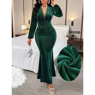 H 76482 V-neck Mermaid Gown V �I�~β���Y���羳���uͨ���R