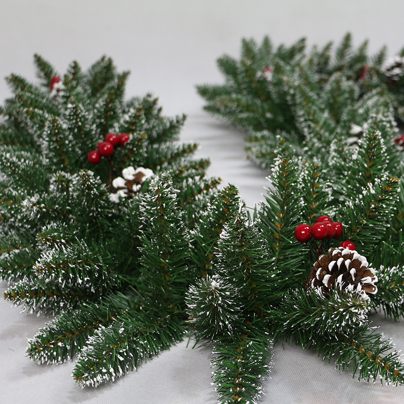 Transfronterizo directo de fábrica decoración de Navidad al aire libre decorativo artificial guirnalda PVC señaló blanco cifrado decorativo Ratán