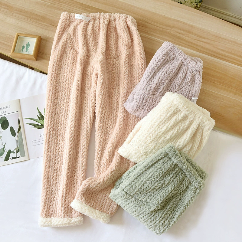 Осенние и зимние фланелевые беременные пижаки брюки для живота плюшевые толстые, коралловый бархат с высокой талией можно регулировать