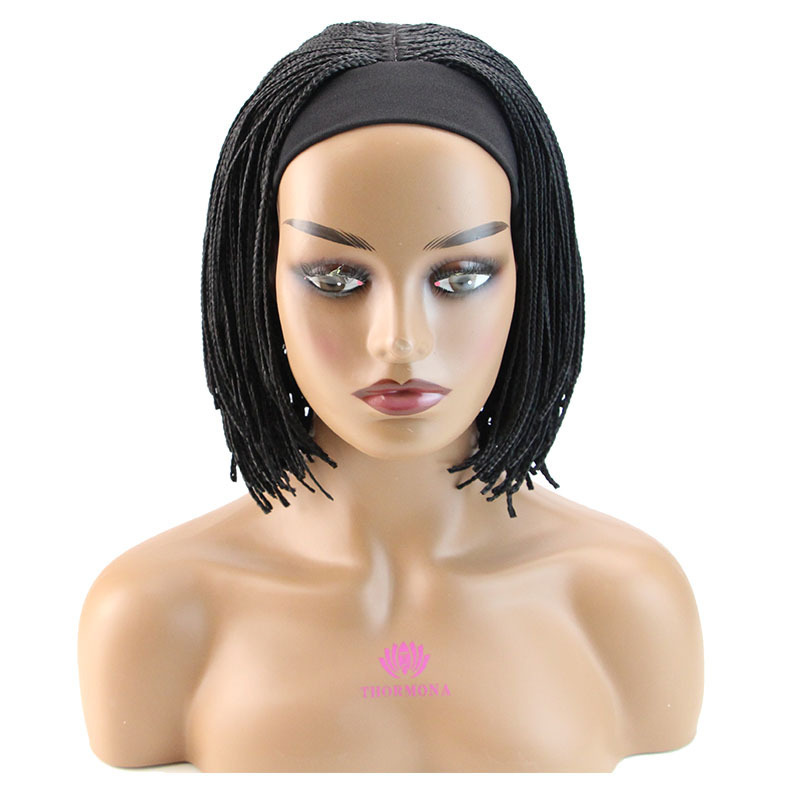 工場在庫アフリカ巾着三つ編みボブヘッドアイスリボンヘアセットボブヘッドバンド三つ編みウィッグ|undefined
