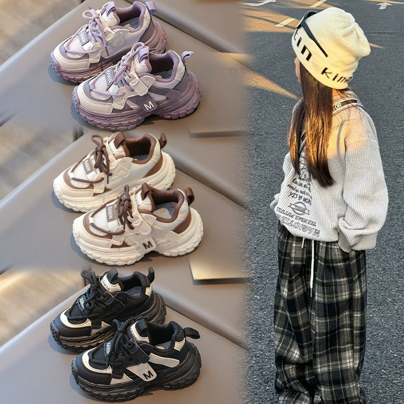 Обувь для девочек 2025 новый стиль детская спортивная обувь для бега для девочек
