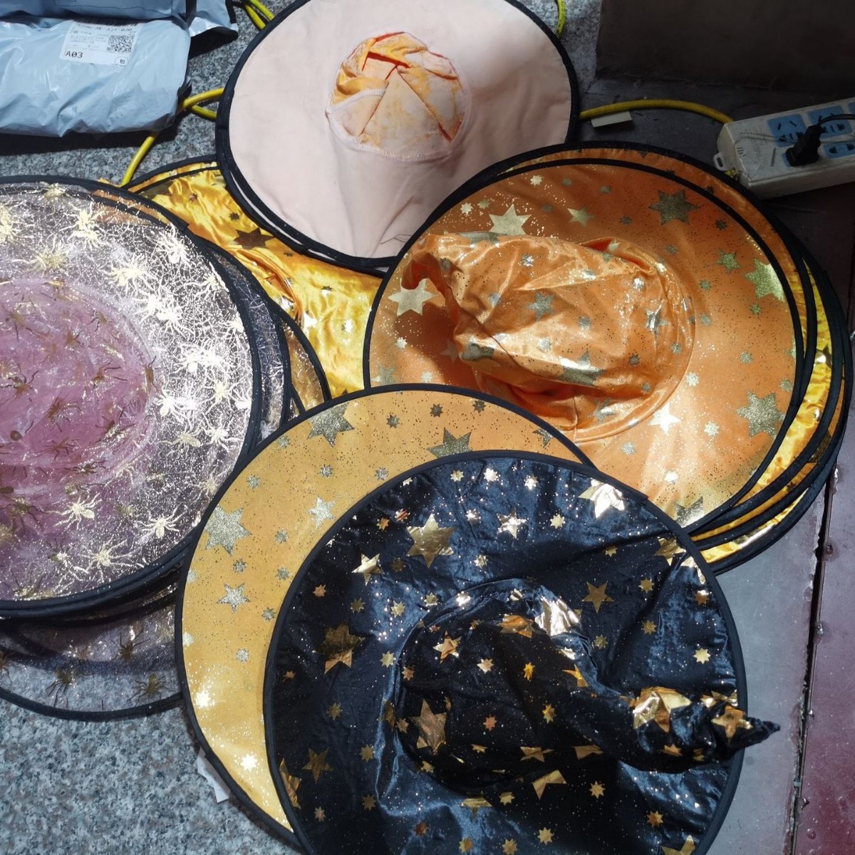 Halloween sombrero negro Oxford paño bruja sombrero accesorios de disfraces de maquillaje Harry Potter bruja sombrero