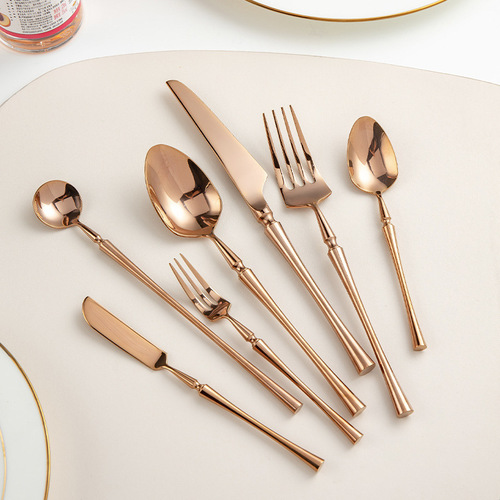 Xiaomanyao 304 stainless steel steak knife, fork and spoon set coffee spoon Western tableware dessert spoon fork long handle spoon