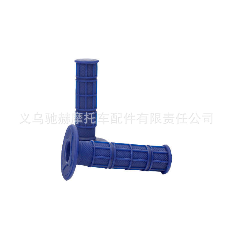 Off-road motorcycle modification accessories, single-color checkered handlebar grips, silicone handlebar covers suitable for CFMOTO, Zhangxue, Kawasaki