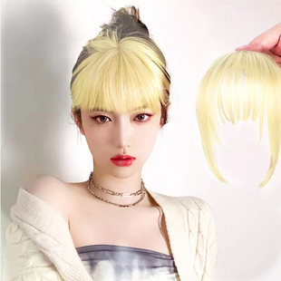 Cartoon bangs wig female Net red jennje with golden bangs dyed wig patch fake bangs a generation of hair