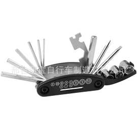 多功能扳手自行车组合折叠修车工具 迷你随山地车维修理碳钢扳手