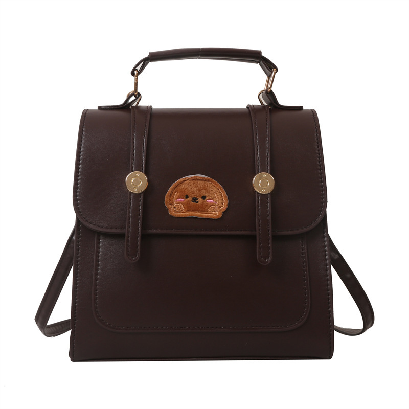 Commuter textura simple estilo occidental retro casual bolsa 2023 otoño e invierno nuevo estilo coreano mochila mensajero bolsa