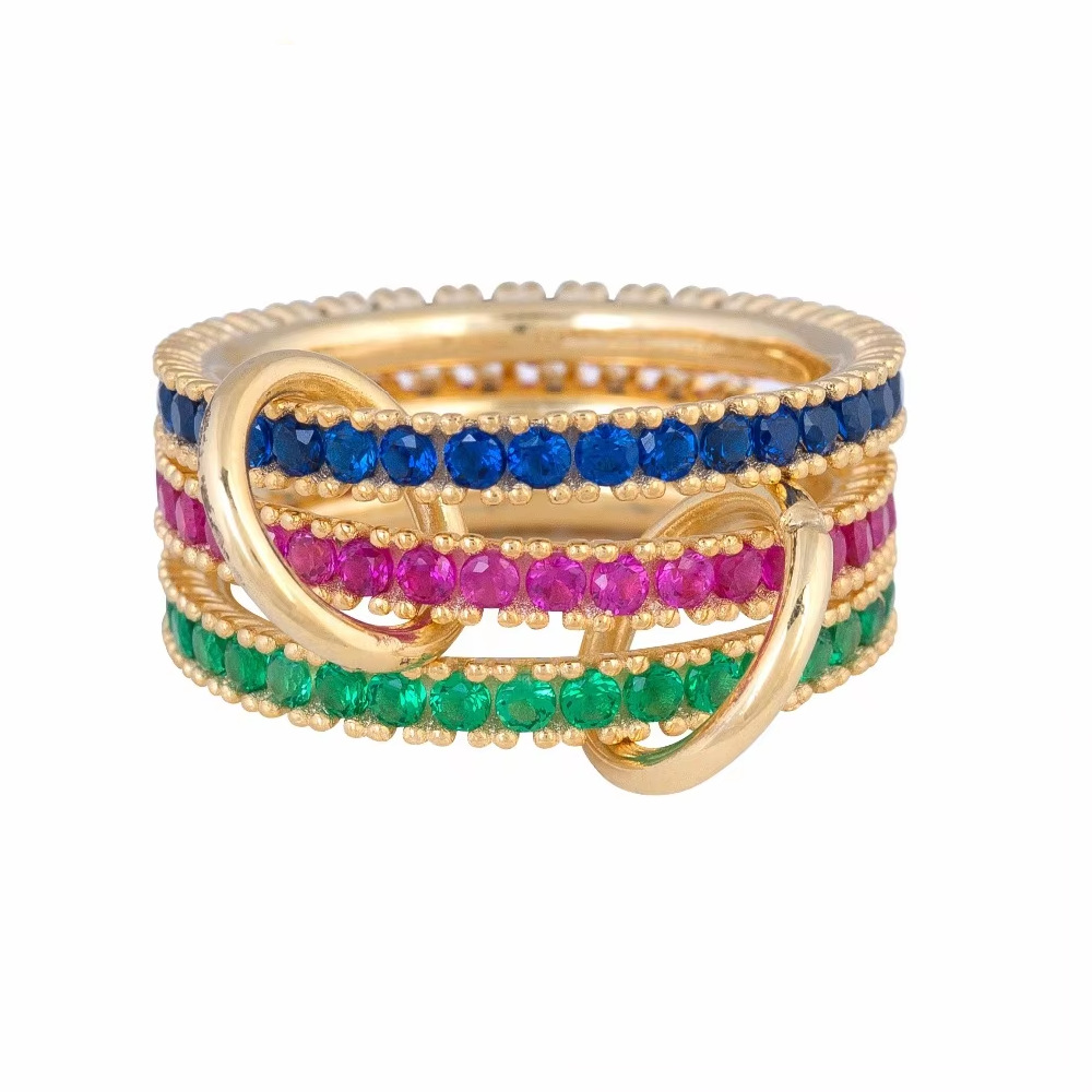 Damen Ring Set Mit Zirkonia Steinen Modisches Accessoire_voghion.com