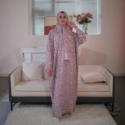 Middle Eastern Islamic women's robe plus size Muslim prayer dress loose extra large size loose and slimming long dress
