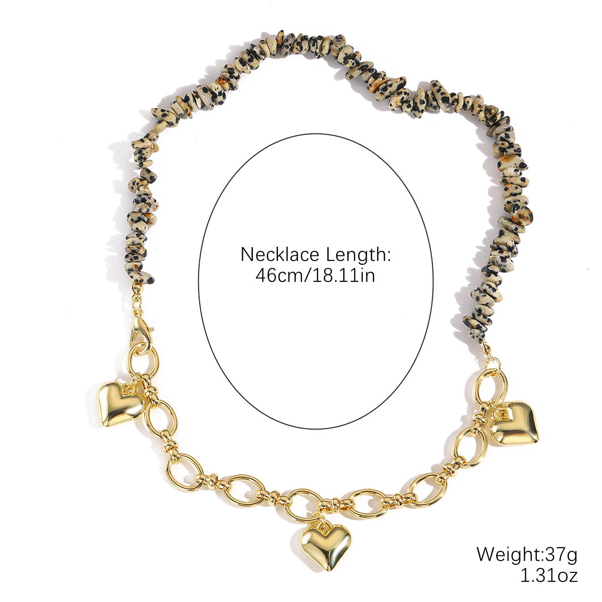 N2504-13 황금 자갈 목걸이