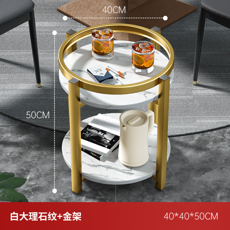 麻将机茶几双层棋牌室专用烟缸茶水架麻将桌边几茶水桌轻奢圆茶几|undefined