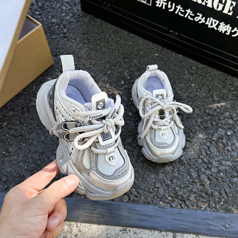 潮款炸街儿童老爹鞋2025春秋季新款韩版男童运动跑步鞋时尚女童鞋|undefined