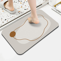 Soft diatom mud absorbent mat for home bathroom door step mat bathroom floor mat stain-resistant anti-slip bathroom toilet