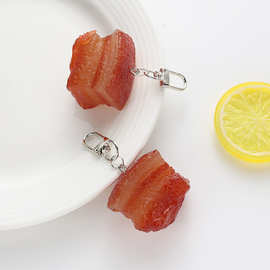 模型红烧肉钥匙扣 airpods保护套耳机壳挂件礼物仿真食玩挂件创意