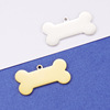 Foreign trade thermal sales mirror stainless steel dog card pet tag accessories DIY dog bone military brand pet pendant