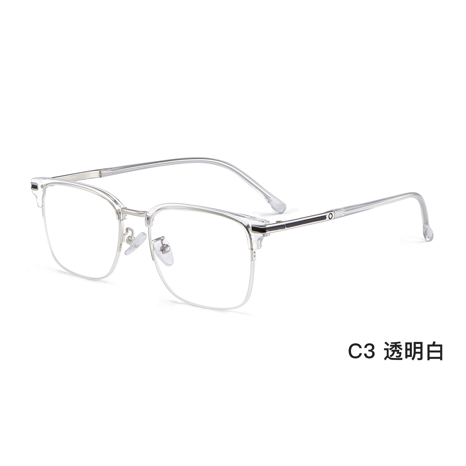 Moda elegante aleación negocio ceja marco medio marco gafas marco todo partido no cara clip puede coincidir con miopía Danyang al por mayor