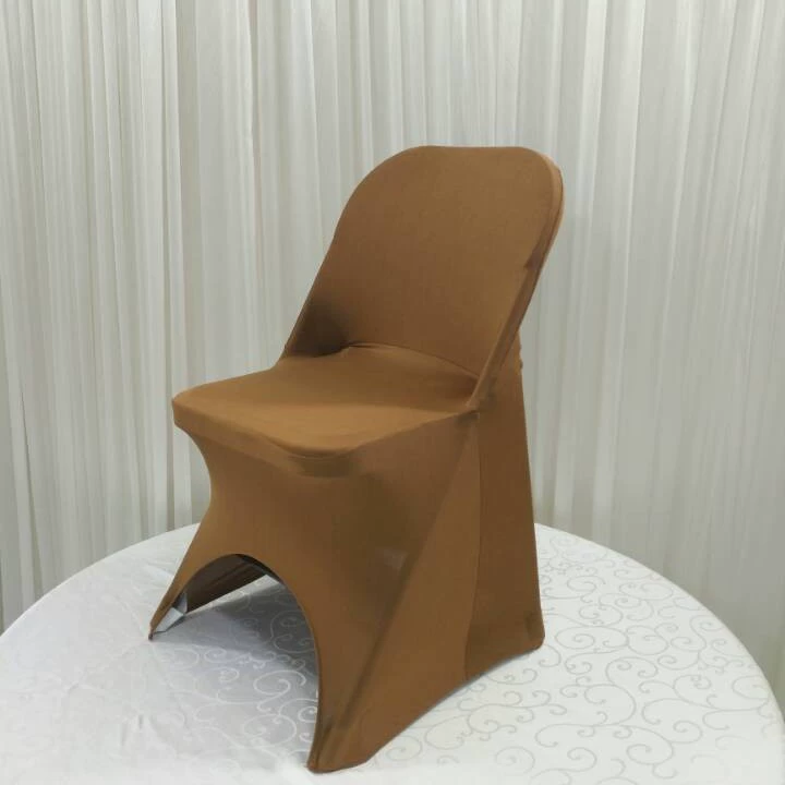 Foreign trade thickened elastic folding chair cover, hotel wedding one-piece chair cover, outdoor wedding elastic chair cover