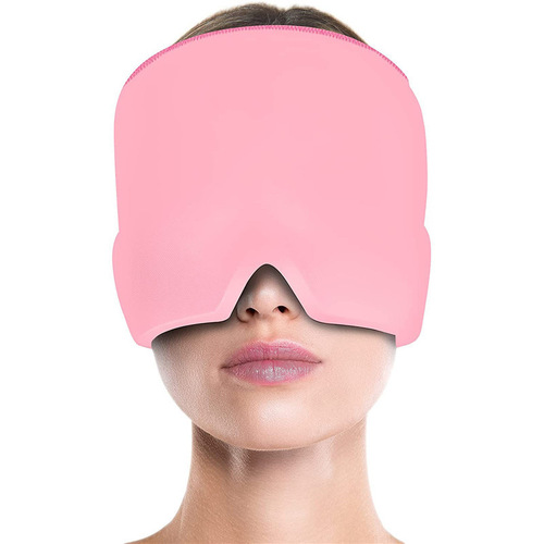 Migraine Relief Hat Cold Compress Head Cover Cooling Gel Cold Compress Head Cover Eye Mask Elastic Bag
