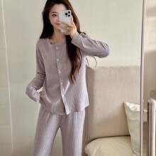 東大門8930诺米套装秋冬韩系氛围感慵懒睡衣家居服休闲纤维跨境